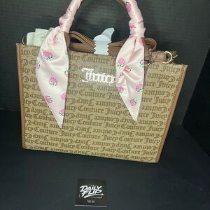 Juicy Couture Tan and Pink Tote Bag